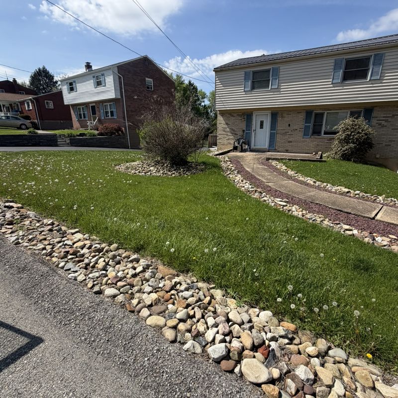 Driveway and landscaping detail